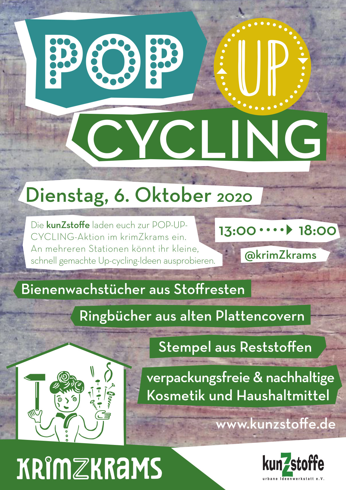 POP-UP-CYCLING im krimZkrams am 6.10.2020